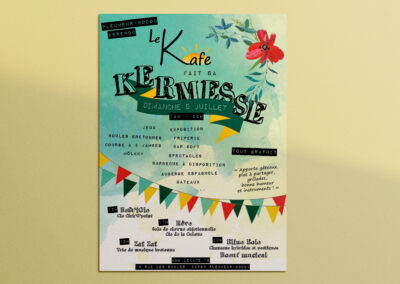 Affiche de la Kermesse de La KafeTière, à Pleumeur-Bodou, en 2023